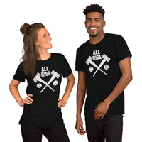 Funny Baseball T-Shirt - Gift Ideas for Him & Her, Baseball Lovers & Enthusiasts - All Rise Shirt - Game Day Shirts for Men & Women - Black, Unisex
