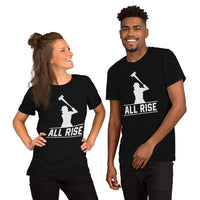 Funny Baseball T-Shirt - Gift Ideas for Him & Her, Baseball Lovers & Enthusiasts - All Rise Shirt - Game Day Tees for Men & Women - Black, Unisex