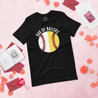 Funny Baseball T-Shirt - Father's Day Gift Ideas for Him, Baseball Lovers & Enthusiasts - Dad of Ballers Shirt - Game Day Tees for Men - Black