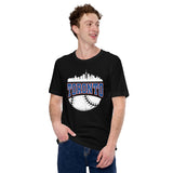 Vintage Toronto Skyline Baseball Fanatic Shirt: Gift Ideas for Him & Her, Baseball Lovers & Enthusiasts - Retro Style Game Day Shirt - Black