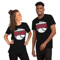 Vintage Cincinnati Skyline Baseball Fanatic Shirt: Gift Ideas for Him & Her, Baseball Lovers & Enthusiasts - Retro Style Game Day Shirt - Black, Unisex