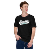 Vintage Seattle Baseball Fanatic Shirt: Gift Ideas for Him & Her, Baseball Lovers & Enthusiasts - Retro Style Game Day Shirt - Black