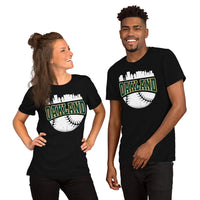 Vintage Oakland Skyline Baseball Fanatic Shirt: Gift Ideas for Him & Her, Baseball Lovers & Enthusiasts - Retro Style Game Day Tee - Black, Unisex