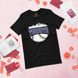 Vintage Toronto Skyline Baseball Fanatic Shirt: Gift Ideas for Him & Her, Baseball Lovers & Enthusiasts - Retro Style Game Day Shirt - Black