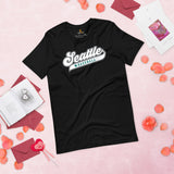 Vintage Seattle Baseball Fanatic Shirt: Gift Ideas for Him & Her, Baseball Lovers & Enthusiasts - Retro Style Game Day Shirt - Black