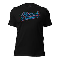 Vintage Miami Baseball Fanatic Shirt: Ideal Gifts for Him & Her, Baseball Lovers & Enthusiasts - Retro Style Game Day Shirt - Black