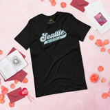Vintage Seattle Baseball Fanatic Shirt: Ideal Gifts for Him & Her, Baseball Lovers & Enthusiasts - Retro Style Game Day Shirt - Black