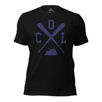 Vintage Colorado Baseball Emblem Fanatic T-Shirt: Ideal Gifts for Him & Her, Baseball Lovers & Enthusiasts - Retro Style Game Day Tee - Black