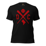 Vintage Washington Baseball Emblem Fanatic T-Shirt: Ideal Gifts for Him & Her, Baseball Lovers & Enthusiasts - Retro Style Game Day Tee - Black