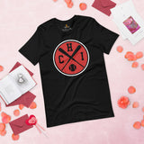 Vintage Chicago Baseball Emblem Fanatic T-Shirt: Gift Ideas for Him & Her, Baseball Lovers & Enthusiasts - Retro Style Game Day Tee - Black
