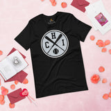 Vintage Chicago Baseball Emblem Fanatic T-Shirt: Gift Ideas for Him & Her, Baseball Lovers & Enthusiasts - Retro Style Game Day Shirt - Black