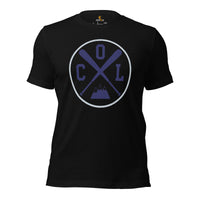 Vintage Colorado Baseball Emblem Fanatic T-Shirt: Gift Ideas for Him & Her, Baseball Enthusiasts & Lovers - Retro Style Game Day Tee - Black