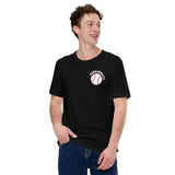 Retro Cincinnati Baseball Emblem Fanatic T-Shirt: Gift Ideas for Him & Her, Baseball Enthusiasts & Lovers - Vintage Game Day Tee - Black, Front