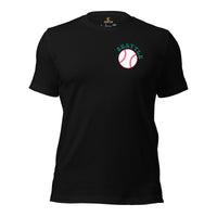 Retro Seattle Baseball Emblem Fanatic T-Shirt: Gift Ideas for Him & Her, Baseball Enthusiasts & Lovers - Vintage Game Day Shirt - Black, Front