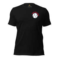 Retro Cleveland Baseball Emblem Fanatic T-Shirt: Gift Ideas for Him & Her, Baseball Enthusiasts & Lovers - Vintage Game Day Shirt - Black, Front