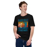 Christmas Gift Ideas for Basketball Lovers, Coach & Players, Beer Lovers - Game Outfit - All I Care About Is Basketball & Beer T-Shirt - Black
