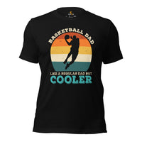 Father's Day & Christmas Gift Ideas for Basketball Lovers, Coach & Players - Game Outfit & Attire - Vintage Basketball Dad T-Shirt - Black