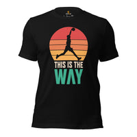 Christmas Gift Ideas for Basketball Lovers, Coach & Players - Senior Night, Game Outfit & Attire - Vintage This Is The Way T-Shirt - Black