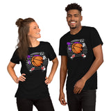 Christmas Gift Ideas for Basketball Lovers, Coach & Players - Senior Night, Game Outfit & Attire - Cute Ball Taking A Selfie T-Shirt - Black, Unisex