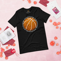 Birthday, Christmas Gift for Basketball Lovers, Coach & Players - Senior Night, Game Outfit & Attire - For The Love of The Game T-Shirt - Black