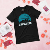 Ideal Christmas Gift for Basketball Lover, Coach & Player - Senior Night, Game Outfit & Attire - Charlotte Skyline B-ball Fanatic Shirt - Black