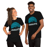 Ideal Christmas Gift for Basketball Lover, Coach & Player - Senior Night, Game Outfit & Attire - Charlotte Skyline B-ball Fanatic Shirt - Black, Unisex