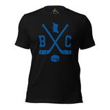 Hockey Game Outfit & Attire - Bday & Christmas Gift Ideas for Hockey Players & Goalies - Retro Vancouver Hockey Emblem Fanatic T-Shirt - Black