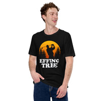 Vintage Golf Tee - Cool Golf Gifts for Golfers & Golf Lovers - Funny Golf Shirts, Attire & Outfit - Golfer T-Shirt - Effing Tree T-Shirt - Black