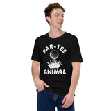 Golf Tee Shirt & Outfit - Unique Bday & Christmas Gift Ideas for Guys, Men & Women, Golfers & Golf Lover - Funny Par-Tee Animal T-Shirt - Black