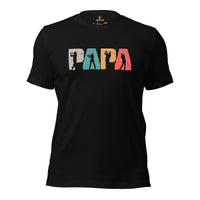 Golf Tee Shirt & Outfit - Unique Bday, Christmas & Father's Day Gift Ideas for Guys & Men, Golfers & Golf Lover - Vintage Golf Papa Tee - Black