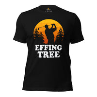Vintage Golf Tee - Cool Golf Gifts for Golfers & Golf Lovers - Funny Golf Shirts, Attire & Outfit - Golfer T-Shirt - Effing Tree T-Shirt - Black