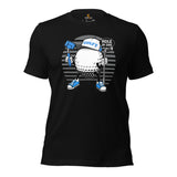 Golf Tee Shirt & Outfit - Great Unique Gift Ideas for Guys, Men & Women, Golfers & Golf Lover - Cute Golf Ball Taking A Selfie T-Shirt - Black