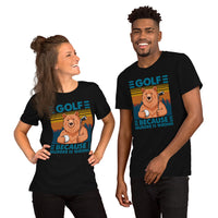 Smokey The Bear Shirt - Vintage Golf Tee - Golf Gifts for Golfers & Golf Lovers - Funny Golf Shirts - Golf Because Murder Is Wrong T-Shirt - Black, Unisex