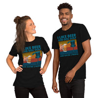 Disk Golf T-Shirt - Ultimate & Frisbee Golf Apparel & Attire - Gift Ideas for Disc Golfers & Beer Lovers - I Like Beer & Disc Golf Tee - Black, Unisex