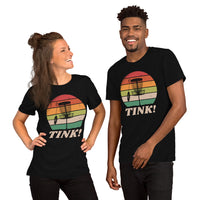 Retro Disk Golf Basket Themed T-Shirt - Frisbee Golf Attire & Apparel - Gift Ideas for Him & Her, Disc Golfers - Funny Tink! T-Shirt - Black, Unisex
