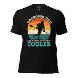 Lax T-Shirt & Clothing - Lacrosse Bday & Fathe's Day Gifts for Coach & Players - Ideas for Guys & Men - Vintage Lacrosse Dad T-Shirt - Black