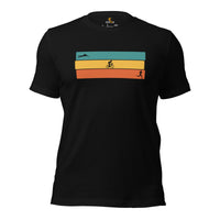 Cycling Gear - Bike Clothes - Biking Attire, Outfits, Apparel - Unique Gifts for Cyclists, Triathletes - Retro Triathlon T-Shirt - Black