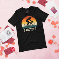 Cycling Gear - Bike Clothes - Biking Attire, Outfit - Father's Day Gifts for Cyclists, Bicycle Enthusiasts - Retro Dadcycle T-Shirt - Black