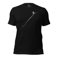 Mountain Bike Shirt - Biking Shirt - Presents for Cyclists, Bike Riders - Funny Cycling T-Shirt - MTB T-Shirt - Minimal Cycopath T-Shirt - Black