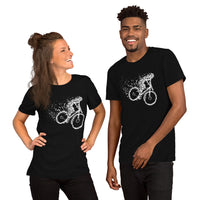 Cycling Gear - MTB Clothing - Mountain Bike Attire, Outfits, Apparel - Gifts for Cyclists - Downhill Mountain Bike Polka Dot T-Shirt - Black, Unisex