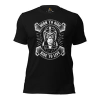 Motorcycle Gear - Unique Gifts for Motorbike Riders - Moto Riding Gears, Biker Attire, Clothing, Outfit - Retro Monkey Biker T-Shirt - Black