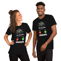 Dirt Motorcycle Gear - Dirt Bike Attire, Clothes - Gifts for Motorbike Riders - Biker Outfits - Funny My Dirt Bike Is Calling T-Shirt - Black, Unisex