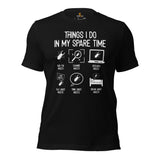 Things I Do In My Spare Time T-Shirt - Insect, Pollinator Shirt - Gift for Gardener & Nature Lover - Biology & Entomology Shirt - Black