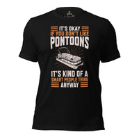 Fishing & Vacation Outfit - Boat Party Attire - Gift for Boat Owner, Fisherman - Funny It's Kind Of A Smart People Thing Anyway T-Shirt - Black