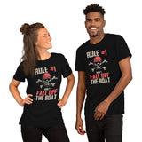 Pirates T-Shirt - Cool Skull Shirt - Funny Vacation Shirt, Boat Party Outfit - Gift for Boat Owner - Rule 1: Don't Fall Off The Boat Shirt - Black, Unisex