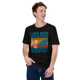 Skateboard Streetwear Outfit, Attire - Skate Shirt, Wear - Gifts for Skateboarders - I Like Beer And Skating And Maybe 3 People Tee - Black