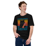 Skateboard Streetwear Outfit, Attire - Skate Shirt, Wear, Clothes - Gifts for Skateboarders - Skateboarding Because Murder Is Wrong Tee - Black