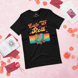 Skate Streetwear & Urban Outfit, Attire - Roller Skating Shirt, Wear, Clothing - Gifts for Skaters - Vintage Let It Roll Tee - Black