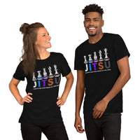 Jiu Jitsu T-Shirt - BJJ, MMA Attire, Wear, Clothes, Outfit - Gifts for Fighters, Chess Lovers - Funny One Step Ahead of The Game Tee - Black, Unisex