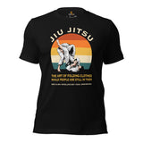 Jiu Jitsu T-Shirt - BJJ, MMA Attire, Wear, Clothes, Outfit - Gifts for BJJ Fighters, Wrestlers - Vintage The Art Of Folding Clothes Tee - Black